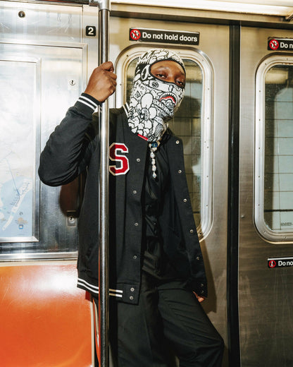 DOODLE SHARK SKI MASK