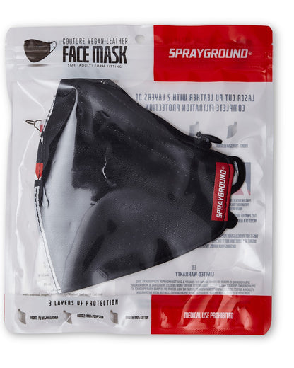DAMAGE CONTROL STASH POCKET VEGAN LEATHER FACE MASK
