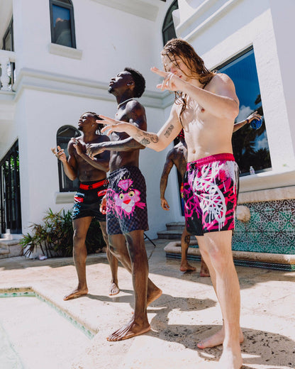 PINK PANTHER DIAMOND SHARK SWIM SHORTS