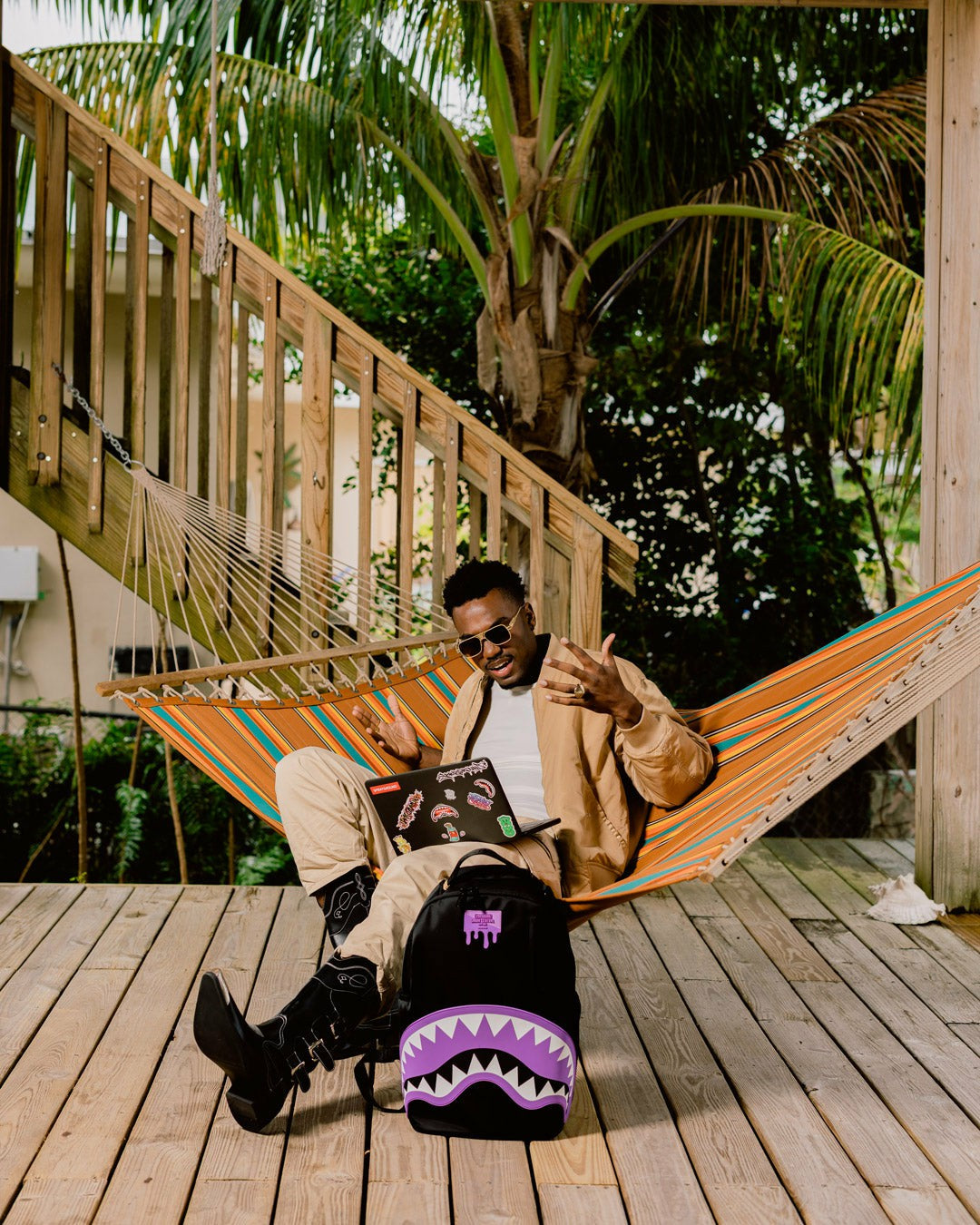 SHARK CENTRAL PASSPORT (PURPLE) BACKPACK