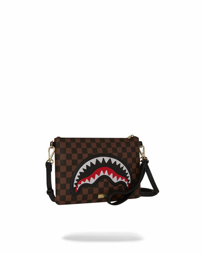 SAWTOOTH SHARKS IN PARIS CROSSOVER CLUTCH