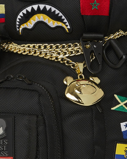 JAMES FIRST CLASS GLOBAL FLAGS MONEYBEAR BACKPACK