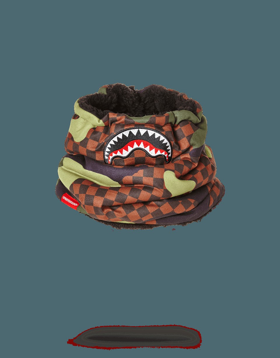CHECKER CAMO NECK WARMER