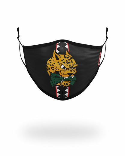 ADULT SPUCCI LEOPARD FORM FITTING FACE MASK