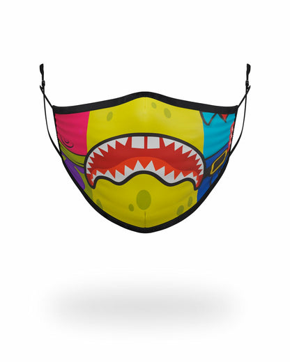ADULT SPONGEBOB OG SHARK FORM FITTING FACE-COVERING