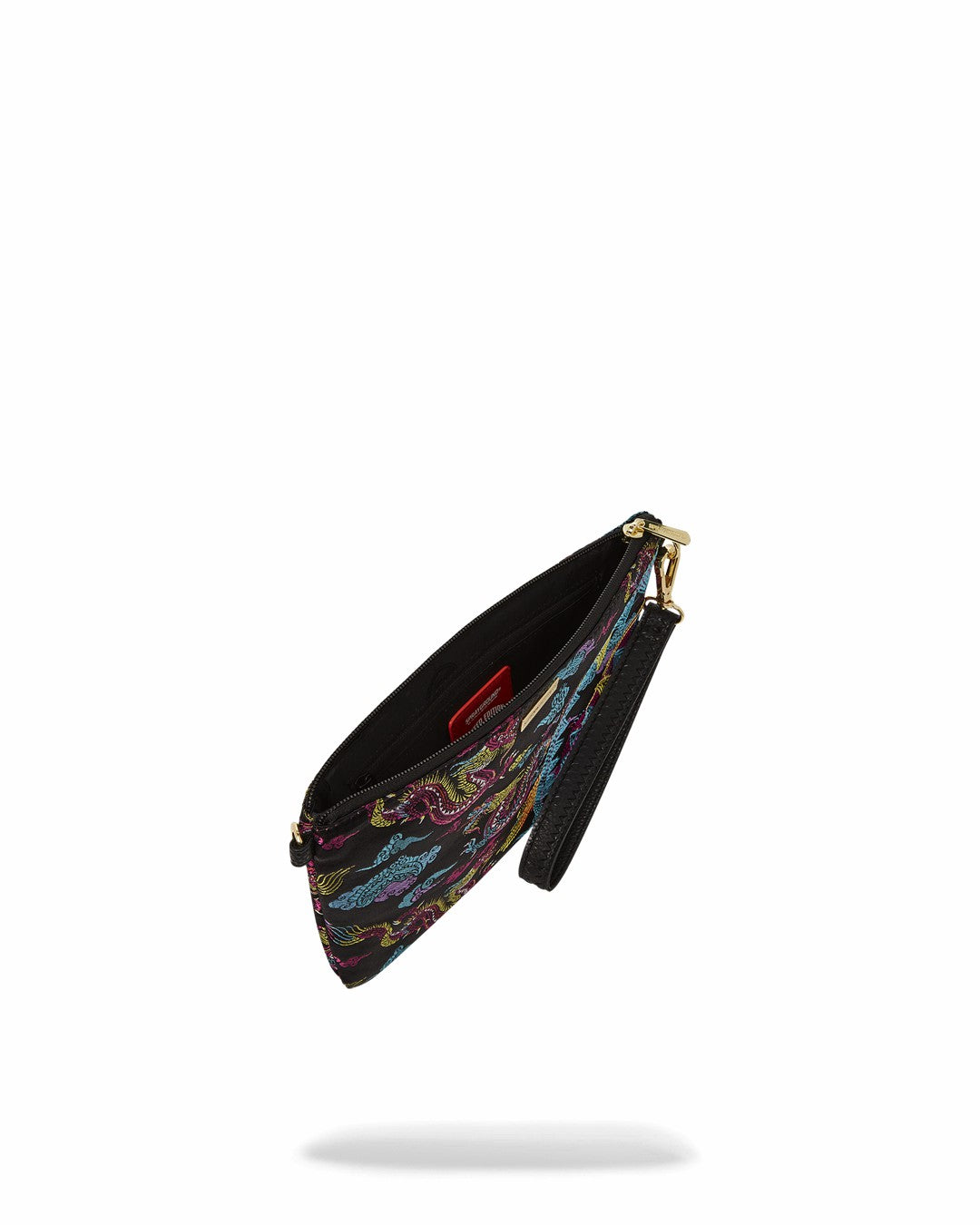 EMBROIDERED DRAGONS CROSSOVER CLUTCH