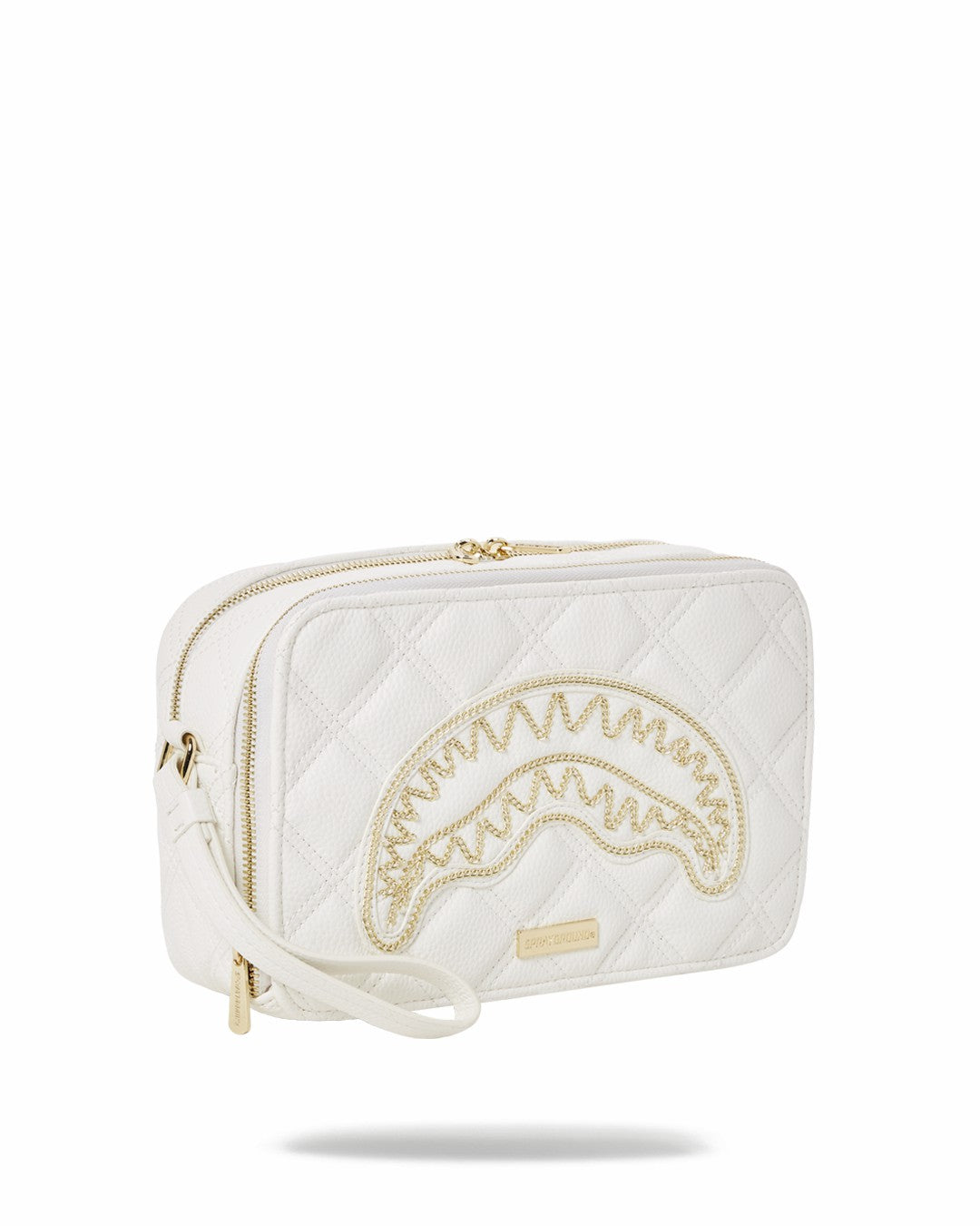 RIVIERA LE BLANC GOLD CHAIN SHARK TOILETRY BAG
