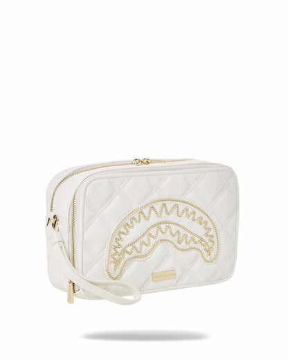 RIVIERA LE BLANC GOLD CHAIN SHARK TOILETRY BAG