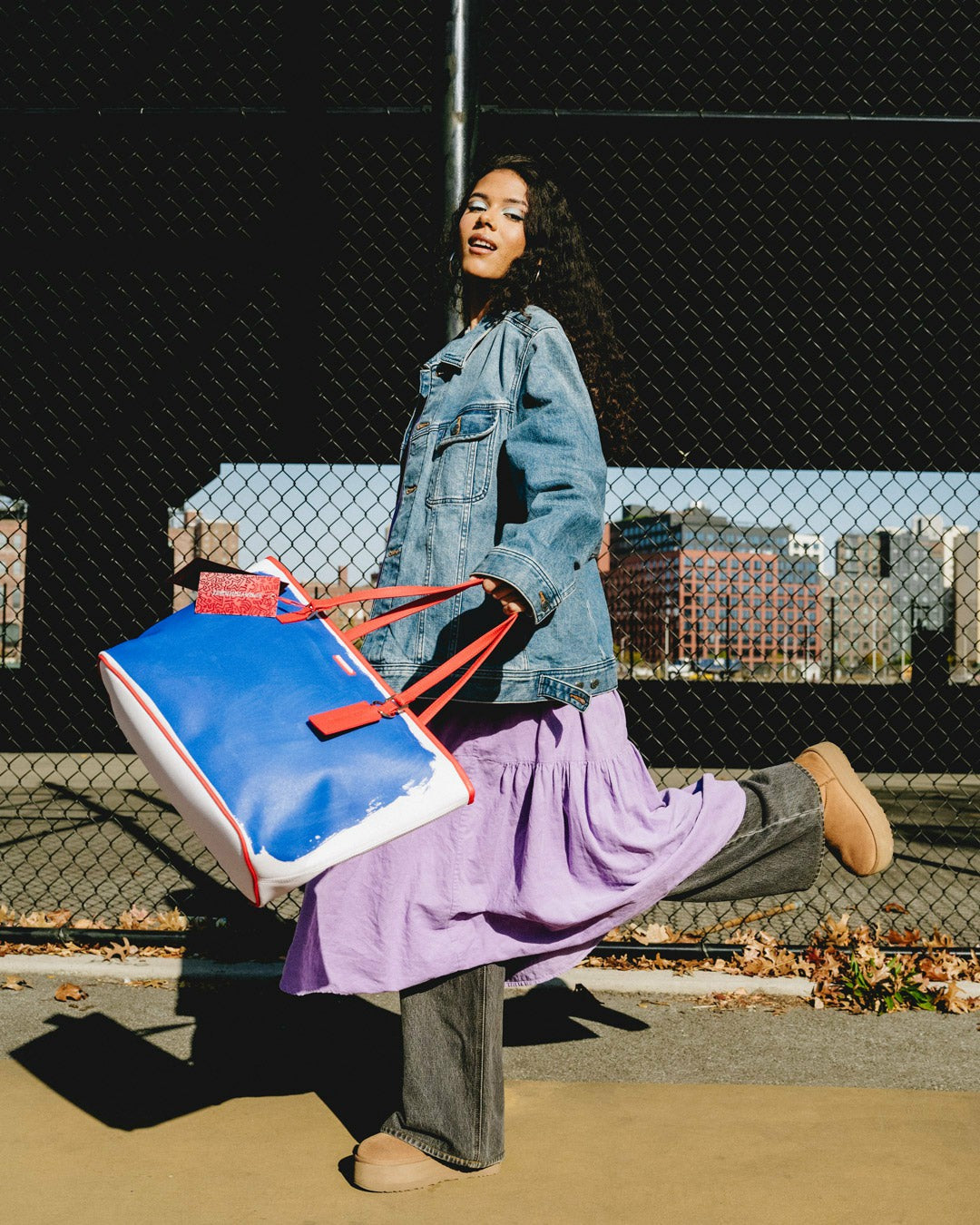 KEITH HARING THE BIG BLUE PURSE ART TOTE