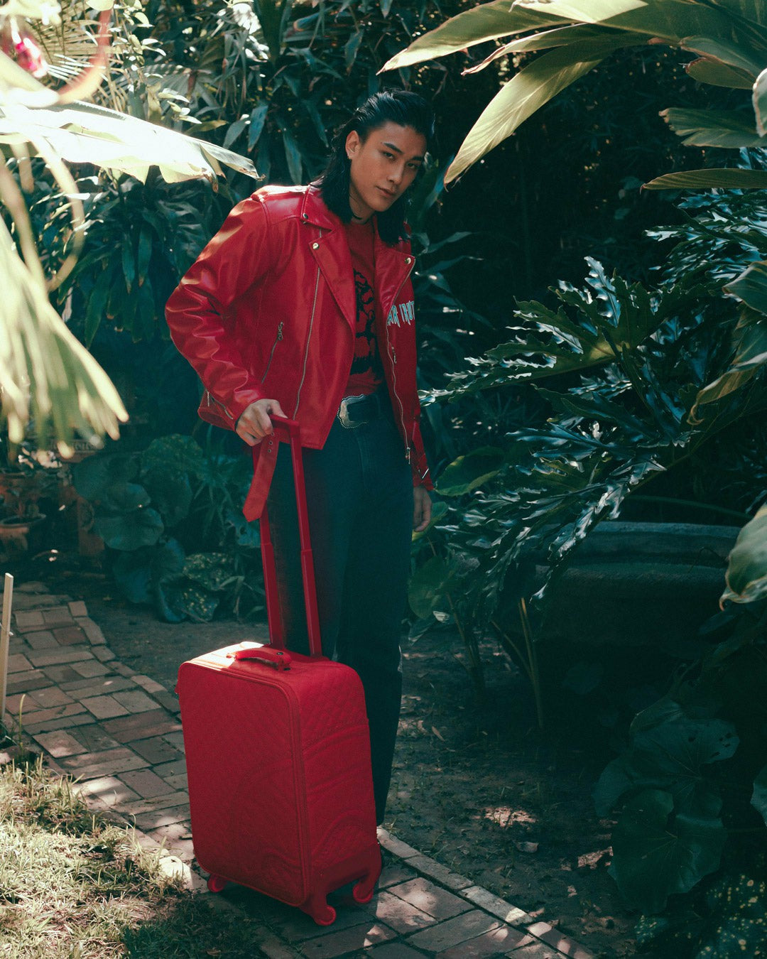 RED RIVIERA JETSETTER CARRY-ON LUGGAGE