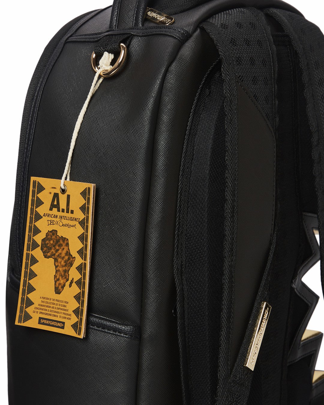 A.i.3 SHARK BITE BLACK GOLD BACKPACK (DLXV)