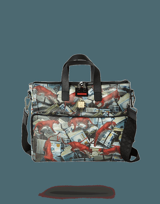 RED LEOPARD MONEY TRAVEL CASE