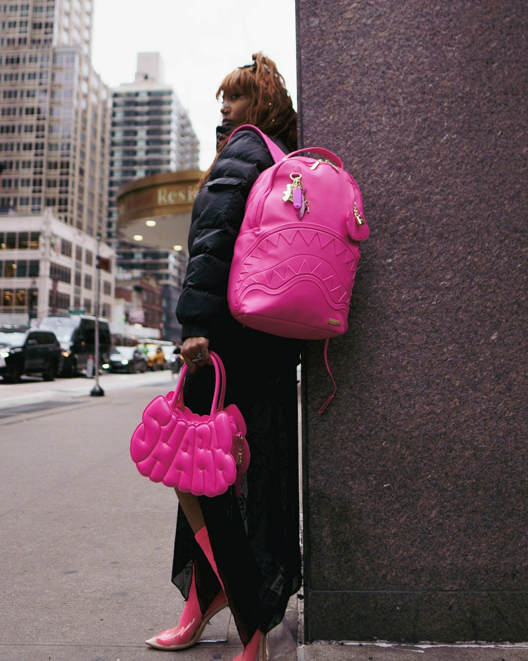 PINK POP SHARK BACKPACK