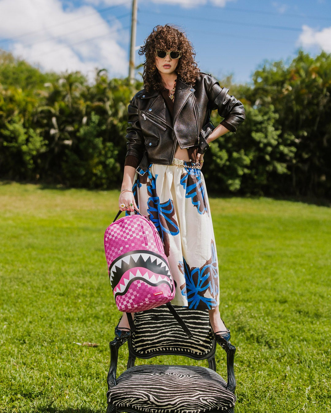 PINK CAMOCHECK BACKPACK