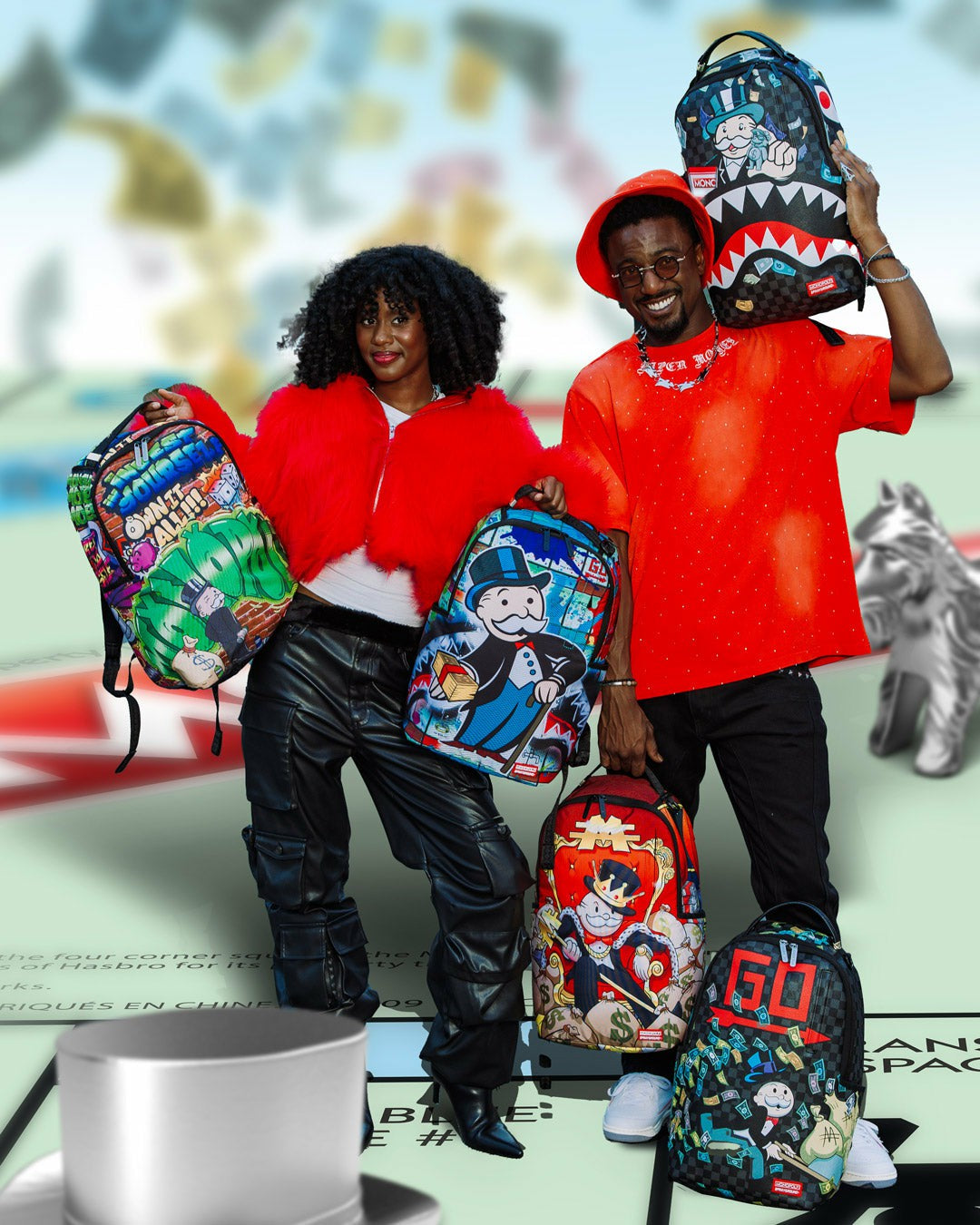 MONOPOLY WHEEL BARREL BACKPACK
