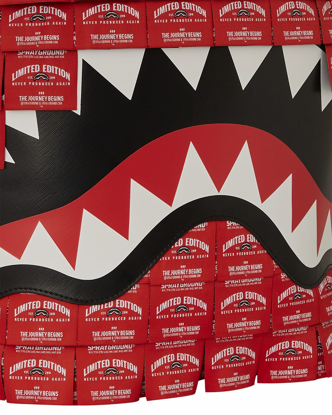 MADE OF WOVEN LABELS SHARK BACKPACK