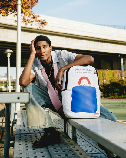 KEITH HARING BIG BLUE PURSE ART BACKPACK